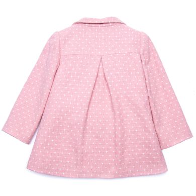 Пальто демісезонне коротке рожеве в крапинку для дівчинки