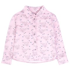 Pink blouse with a print for a girl
