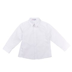 Classic white striped cotton shirt for a boy