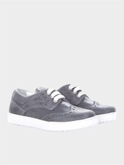 Grey leather brogues sneakers