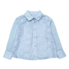 Mint cotton blouse for a girl