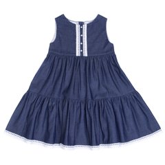 Сукня синя в кілька ярусів для дівчинки