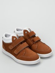 High nubuck brown sneakers