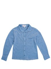 Сорочка трикотажна синя для хлопчика, синій, 110