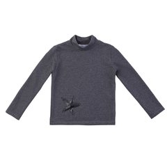 Gray cotton golf with a black star for a boy