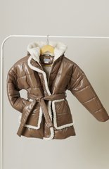 Куртка капучино зимова для дівчинки