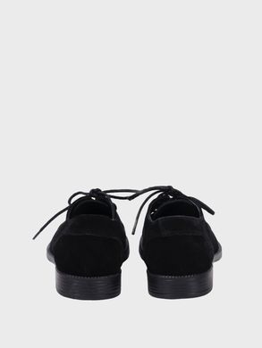 Туфлі чорні замшеві на шнурівці