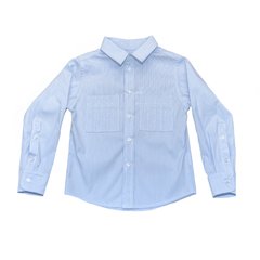 Сорочка блакитна з кишенями для хлопчика