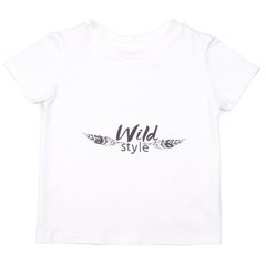 White cotton T-shirt with an inscription for a boyхлопковая белая с надписью для мальчика