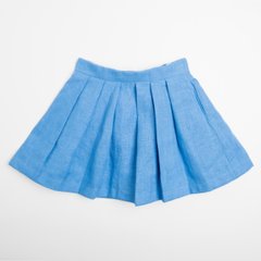Спідниця блакитна лляна для дівчинки, 98