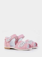 Pink sandals with flower decor, pink, 22