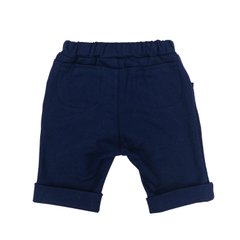 Pants knitted dark blue cotton for a child