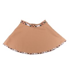 Semi-flared cotton brown skirt for a girl