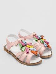 Sandals powdery leather suede tassels