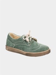Green suede brogues with laces, green, 27