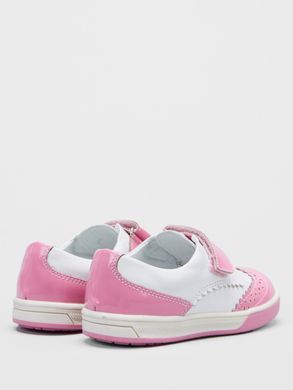 White-pink leather sneakers