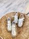 Silver sneakers with leather