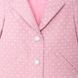 Demi-season short pink polka dot coat for a girl