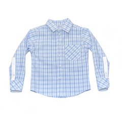 Blue checked shirt for a boy
