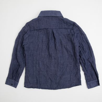 Blue cotton blouse for a girl