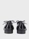 Black patent leather shoes with laces