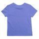 Lilac cotton T-shirt-top with a wonder pink print for a girl, 80
