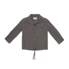 Gray water-repellent windproof jacket for a boy
