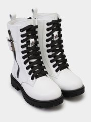 White winter leather high martins