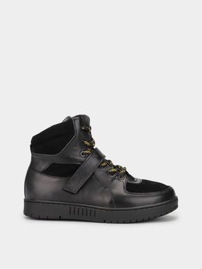Black winter high sneakers