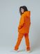 Orange adult pants on fleece with embroidery
