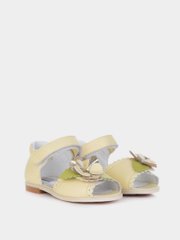 Yellow sandals with a flower, yellow, 21
