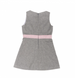 Sundress classic tweed gray with pink details on the zipper for girls