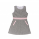 Sundress classic tweed gray with pink details on the zipper for girls