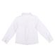 White classic cotton blouse with patch for girls