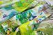 A white and yellow cotton skirt with a watercolor pattern for a girl