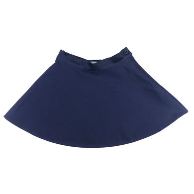 Blue semi-flare cotton skirt for a girl