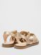 Gold leather sandals with fringes