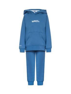 Light jeans adult hoodie on fleece with embroidery