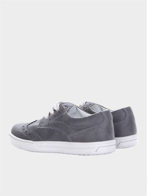 Grey leather brogues sneakers