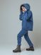 Light jeans adult hoodie on fleece with embroidery