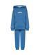 Light jeans adult hoodie on fleece with embroidery