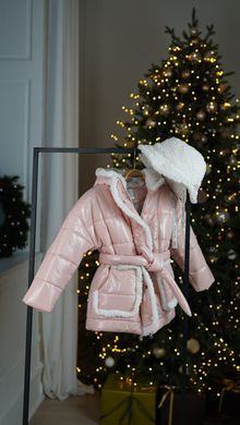 Pink winter jacket for a girl