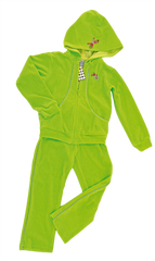 Light green corduroy sports suit for a girl