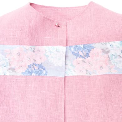 Pink linen set for a girl