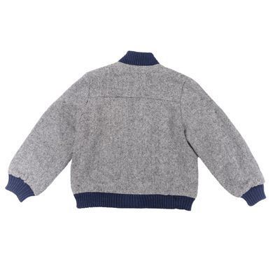 Tweed jacket with blue cuff for a boy