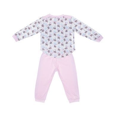 1/Light pink cotton pajamas for girls
