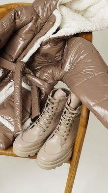 Cappuccino winter jacket for a girl