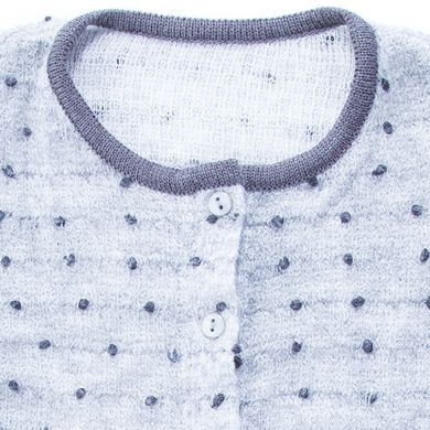 Gray knitted sweater with buttons for a girl