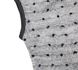 Gray knitted vest with black dots