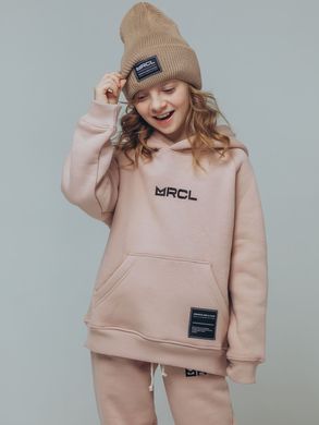 Powder hoodie on fleece with embroidery for kids